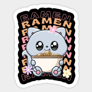 Ramen Cat Sticker